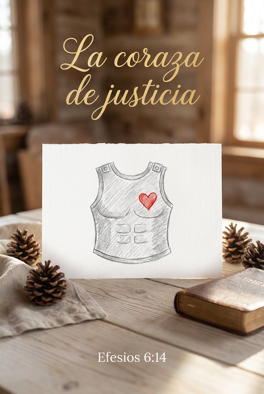 Coraza de justicia, pieza de la armadura de dios para niños Pieza de la armadura de Dios para niños: Coraza de justicia