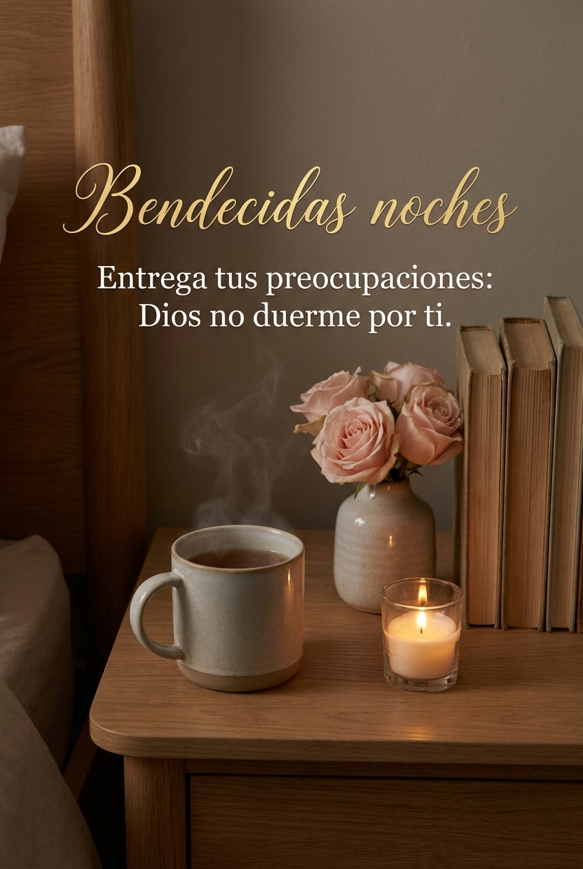Bendecidas noches, imagen de buenas noches con bendiciones Imagen de buenas noches con bendiciones: Bendecidas noches