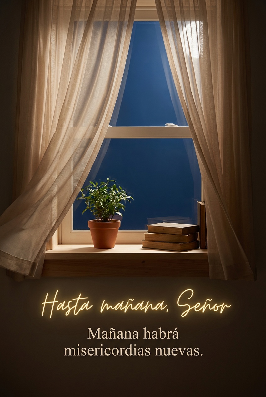 Hasta mañana, Señor, imagen de buenas noches con bendiciones Imagen de buenas noches con bendiciones: Hasta mañana, Señor
