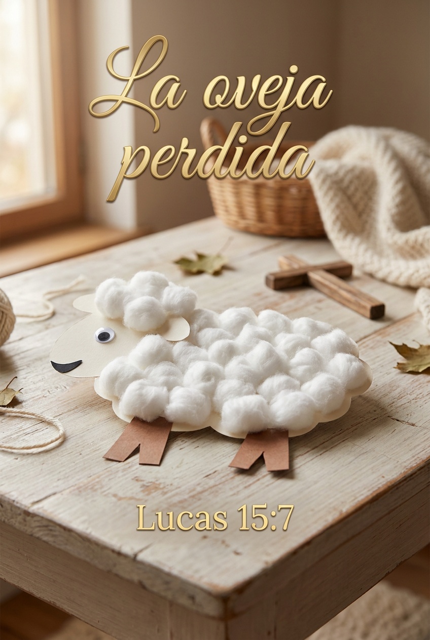 La oveja perdida, historia bíblica para niños con manualidad Historia bíblica para niños con manualidad: La oveja perdida