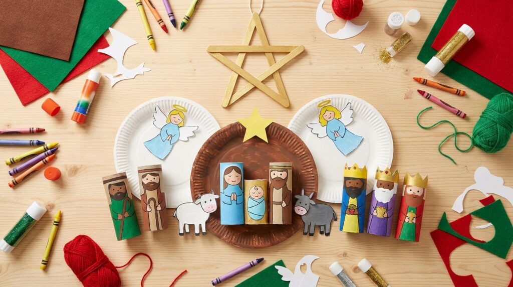 Manualidades de Navidad cristianas para niños: pesebre, estrella y nacimiento hechos en casa