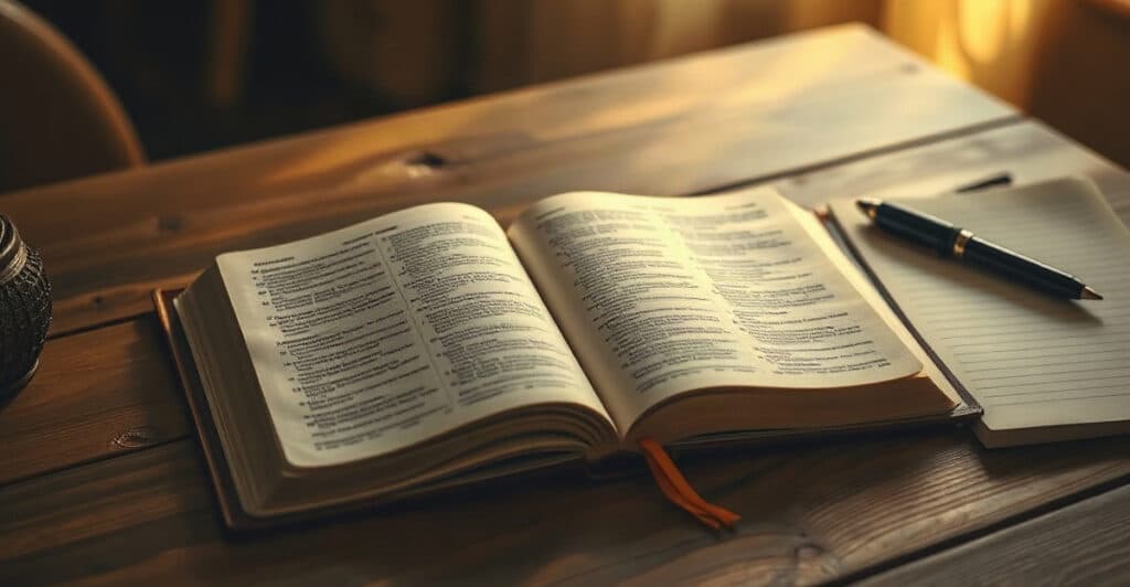 Biblia abierta con luz cálida, qué dice la Biblia sobre las deudas