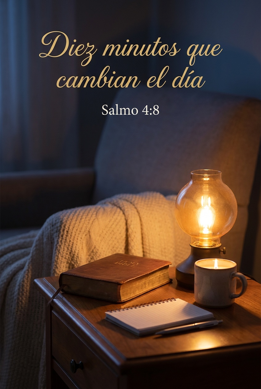 Rincón de oración en casa: Luz cálida de noche