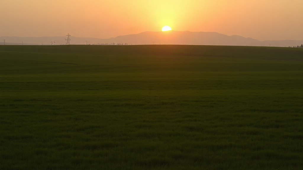 Amanecer sobre un campo abierto, unidad familiar cristiana
